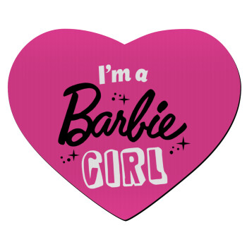 I'm Barbie girl, Mousepad heart 23x20cm