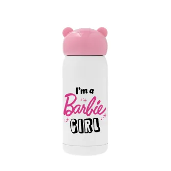 I'm Barbie girl, Ροζ ανοξείδωτο παγούρι θερμό (Stainless steel), 320ml