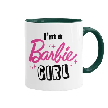 I'm Barbie girl, Mug colored green, ceramic, 330ml