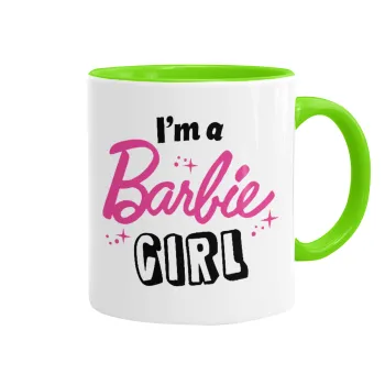 I'm Barbie girl, Κούπα χρωματιστή βεραμάν, κεραμική, 330ml