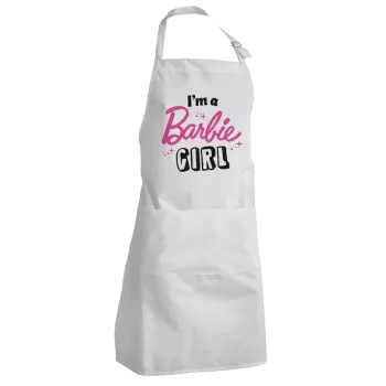 I'm Barbie girl, Adult Chef Apron (with sliders and 2 pockets)