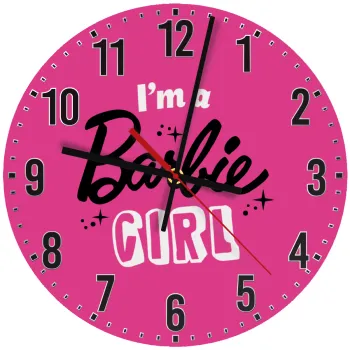I'm Barbie girl, Ρολόι τοίχου ξύλινο (30cm)