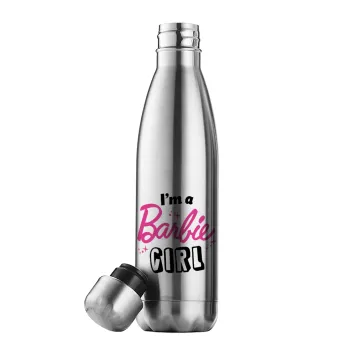 I'm Barbie girl, Inox (Stainless steel) double-walled metal mug, 500ml
