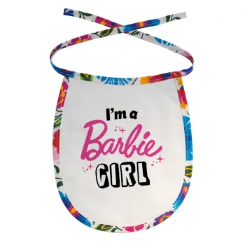 I'm Barbie girl, Σαλιάρα μωρού αλέκιαστη με κορδόνι Χρωματιστή