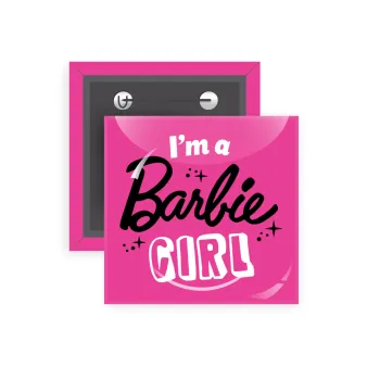I'm Barbie girl, Κονκάρδα παραμάνα τετράγωνη 5x5cm