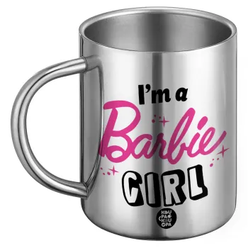 I'm Barbie girl, Ανοξείδωτη Μεταλλική Κούπα 450ml - Διπλού Τοιχώματος