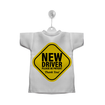 New driver, please be patient!, Σήμα μπλουζάκι με βεντούζα για αυτοκίνητο