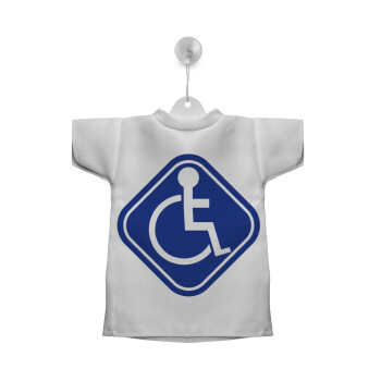 Disabled, Σήμα μπλουζάκι με βεντούζα για αυτοκίνητο
