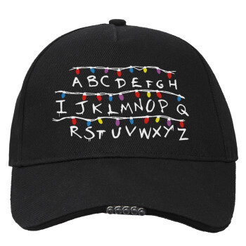 Stranger Things ABC, Work & Activity LED Light Cap – Perfect for Night & Low Light Conditions (100% COTTON, ADULT, UNISEX)
