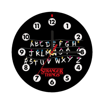 Stranger Things ABC, Wooden wall clock (20cm)