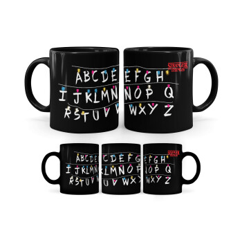 Stranger Things ABC, Mug black, ceramic, 330ml