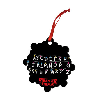 Stranger Things ABC, Χριστουγεννιάτικο στολίδι snowflake ξύλινο 7.5cm