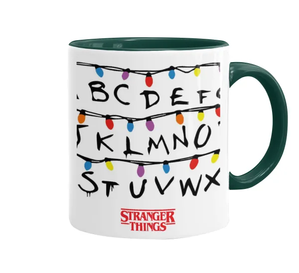 Stranger Things ABC — Mug colored green, ceramic, 330ml