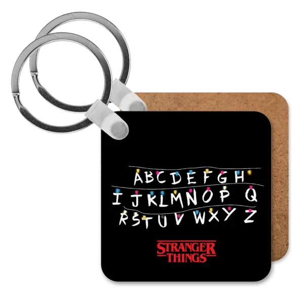 Stranger Things ABC — Ξύλινο τετράγωνο