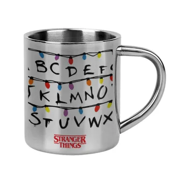 Stranger Things ABC, Mug Stainless steel double wall 300ml