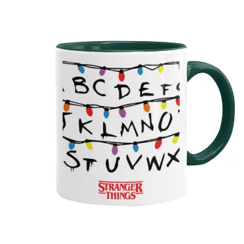 Stranger Things ABC, Mug colored green, ceramic, 330ml