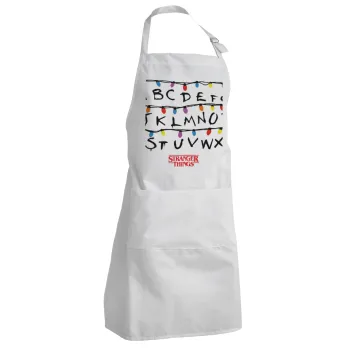 Stranger Things ABC, Ποδιά Σεφ Ολόσωμη Ενήλικων (με ρυθμιστικά και 2 τσέπες)