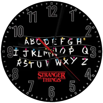 Stranger Things ABC, Ρολόι τοίχου ξύλινο (30cm)
