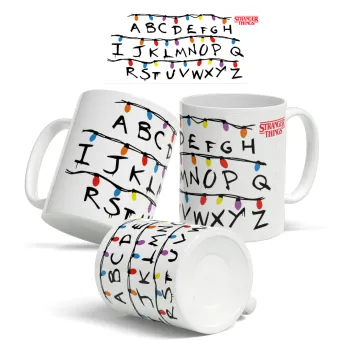 Stranger Things ABC, Κούπα, κεραμική, 330ml