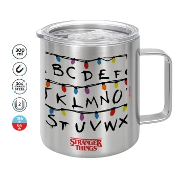 Stranger Things ABC, Mug Stainless steel double wall 300ml