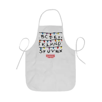 Stranger Things ABC, Ποδιά Σεφ ολόσωμη κοντή  Παιδική (44x62cm)