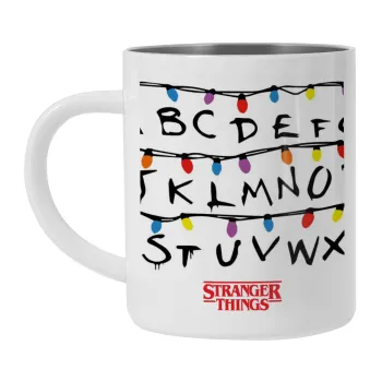 Stranger Things ABC, Mug Stainless steel double wall 300ml