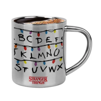 Stranger Things ABC, Κουπάκι μεταλλικό διπλού τοιχώματος για espresso (220ml)