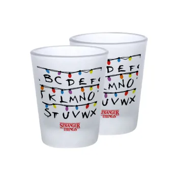 Stranger Things ABC, Σφηνοπότηρα γυάλινα 45ml του πάγου (2 τεμάχια)