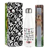Easter candle, metallic white thermos bottle (500ml) & aromatic flat candle (30cm) (GRAY)