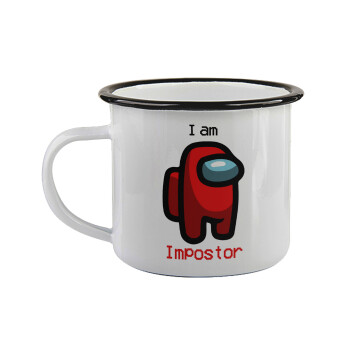 Among US i am impostor, Κούπα εμαγιέ με μαύρο χείλος 360ml