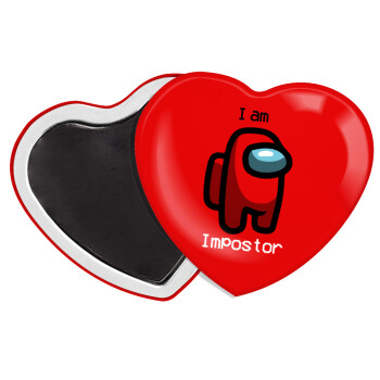 Among US i am impostor, Μαγνητάκι καρδιά (57x52mm)