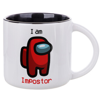 Among US i am impostor, Κούπα κεραμική 400ml Λευκή/Μαύρη