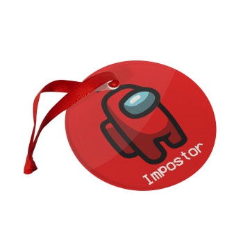 Among US i am impostor, Christmas ornament glass 9cm