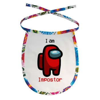 Among US i am impostor, Σαλιάρα μωρού αλέκιαστη με κορδόνι Χρωματιστή