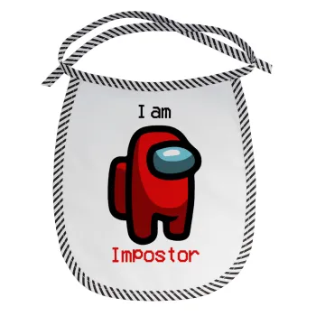 Among US i am impostor, Σαλιάρα μωρού αλέκιαστη με κορδόνι Μαύρη