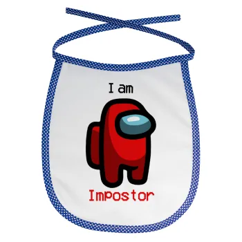 Among US i am impostor, Σαλιάρα μωρού αλέκιαστη με κορδόνι Μπλε