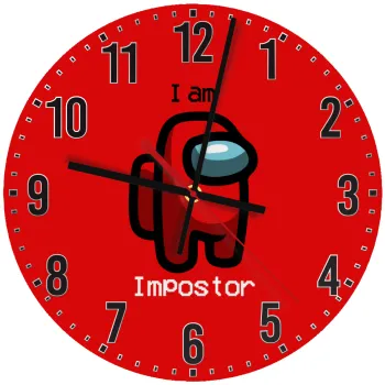 Among US i am impostor, Ρολόι τοίχου ξύλινο (30cm)