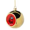 Golden Christmas tree ball ornament 8cm