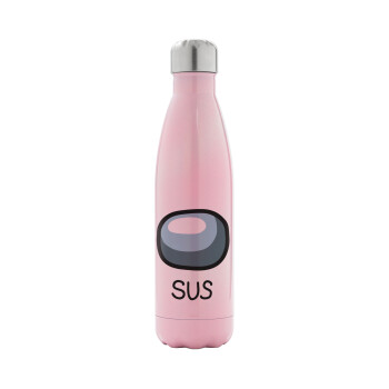 Among US SUS!!!, Metal mug thermos Pink Iridiscent (Stainless steel), double wall, 500ml