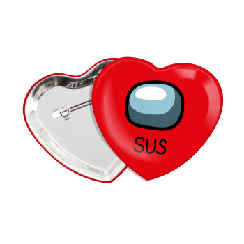 Among US SUS!!!, Κονκάρδα παραμάνα καρδιά (57x52mm)