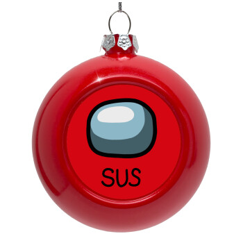 Among US SUS!!!, Red Christmas tree ornament bauble 8cm