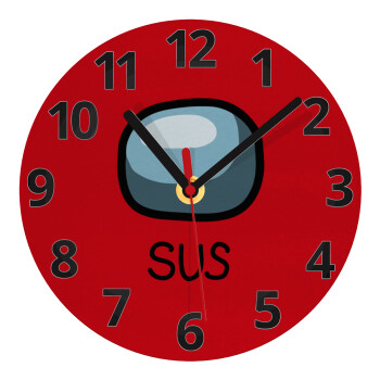 Among US SUS!!!, Ρολόι τοίχου γυάλινο (20cm)