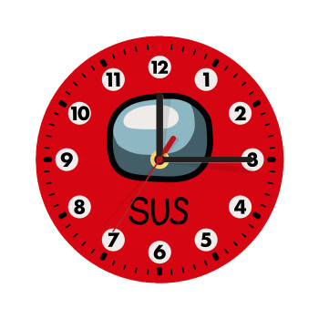 Among US SUS!!!, Wooden wall clock (20cm)