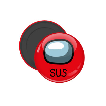 Among US SUS!!!, Μαγνητάκι ψυγείου στρογγυλό διάστασης 5cm