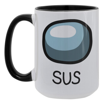 Among US SUS!!!, Κούπα Mega 15oz, κεραμική Μαύρη, 450ml