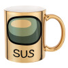 Mug ceramic, gold mirror, 330ml
