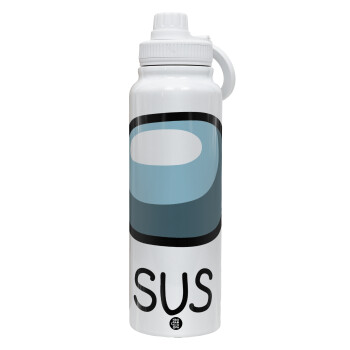 Among US SUS!!!, 1L Stainless Steel Thermal Bottle with Phone Holder & Double Wall Insulation