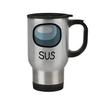 Among US SUS!!!, Stainless steel travel mug with lid, double wall 450ml