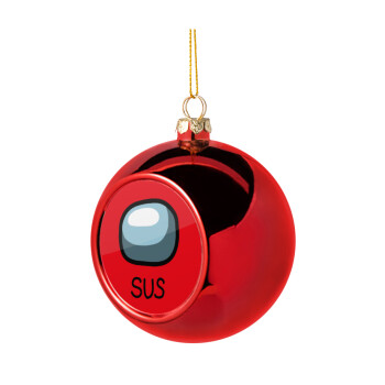 Among US SUS!!!, Χριστουγεννιάτικη μπάλα δένδρου Κόκκινη 8cm