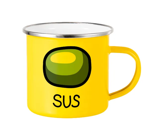 Among US SUS!!! — Yellow Enamel Metallic Cup 360ml